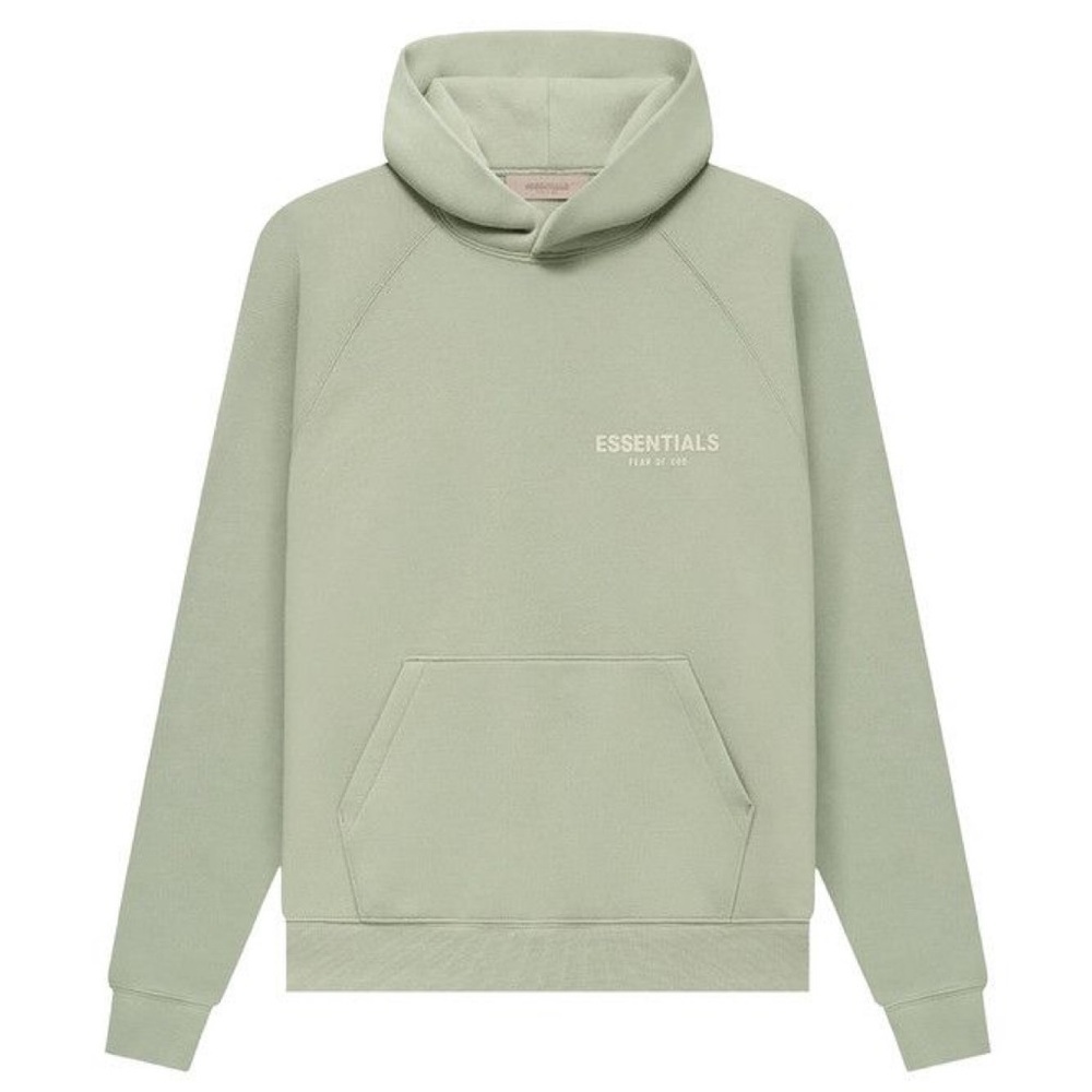 Fear of God ESSENTIALS Sea Foam Hoodie Size XL NWT Pullover Logo